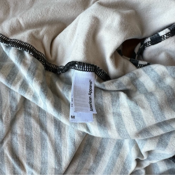 American apparel black and white stripe zip up bodysuit - Picture 6 of 6